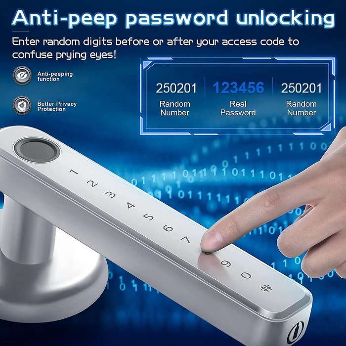 Smart Door Lock, Fingerprint Door Lock with Tuya App Wifi Control