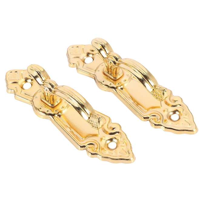 Screw Mount Curtain Tassel Tie Back Tieback Wall Hooks 2pcs Gold Tone