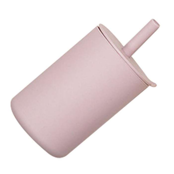 Toddler Cup Kids Silicone Training Cup with Straw (peach)