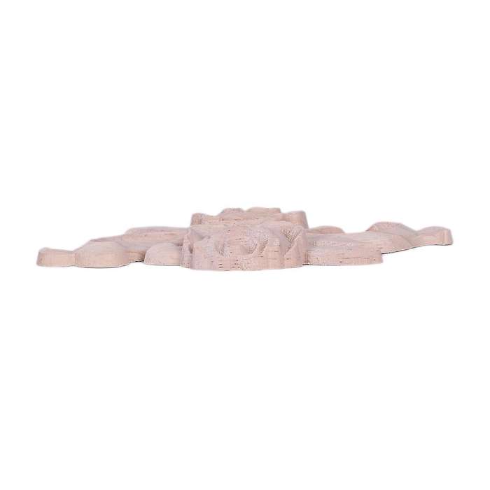 1x Rubber Wood Carved Corner Craft Onlay Applique(12*6cm)
