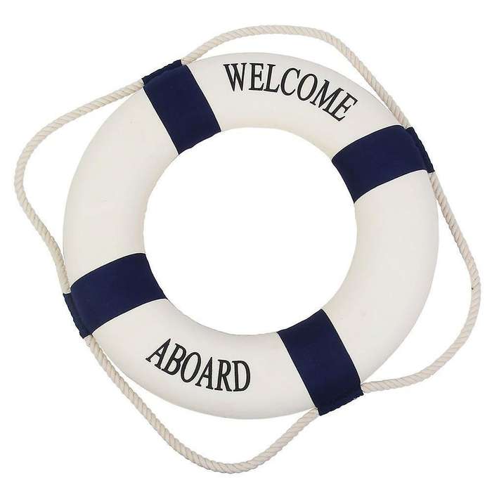 Decorative Lifebuoy Home Decoration (blue, 35cm)