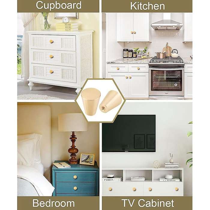 10 Pack Cabinet Knobs, Drawer Knobs with Screws for Dresser Drawers