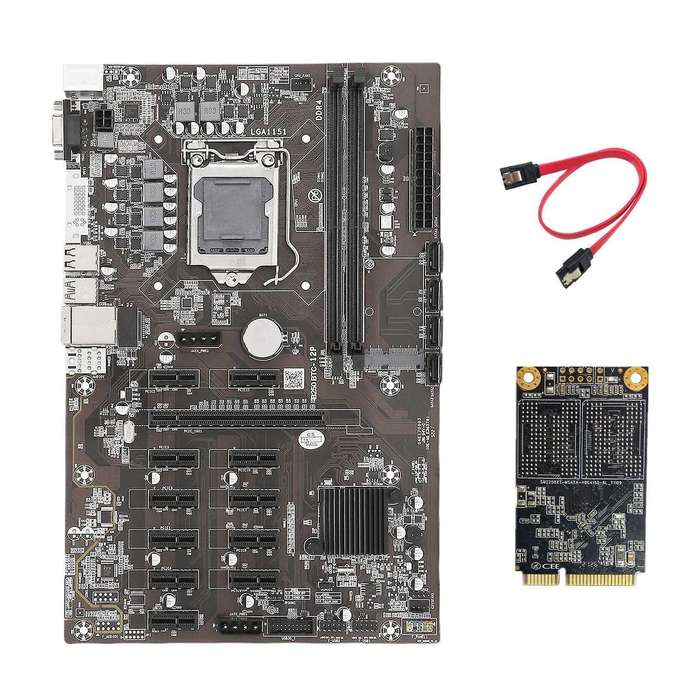 B250b Eth Mining Motherboard+128g Msata Ssd+sata Cable for Btc Miner