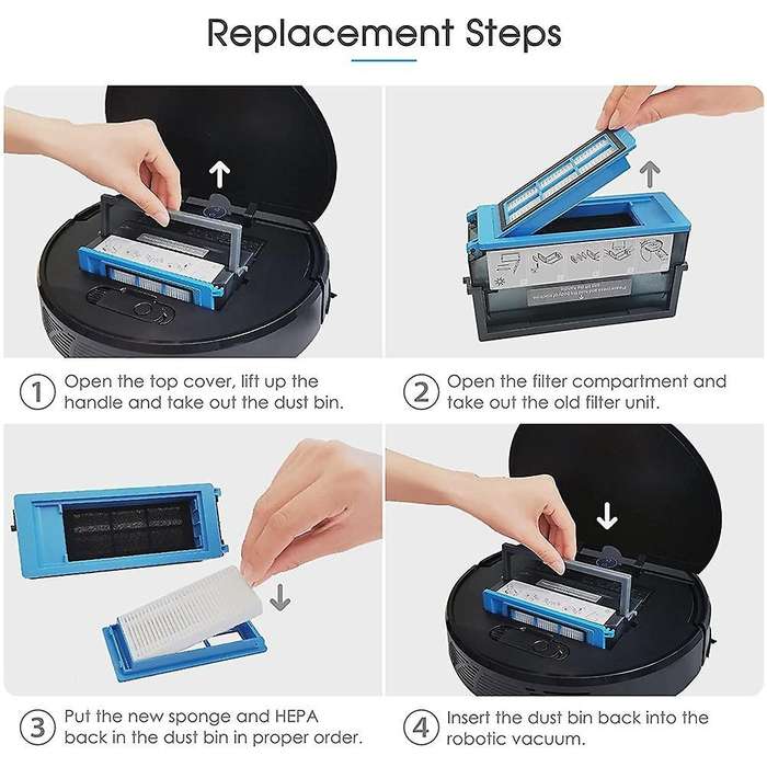 For Thamtu G11 10 Pack Hepa Filter Kit for G11 Robot Vacuum Cleaner