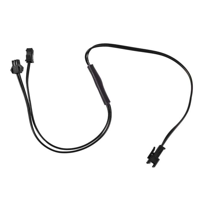 Female to Male 2 Pin Connector El Wire Inverter 2 Way Splitter Black