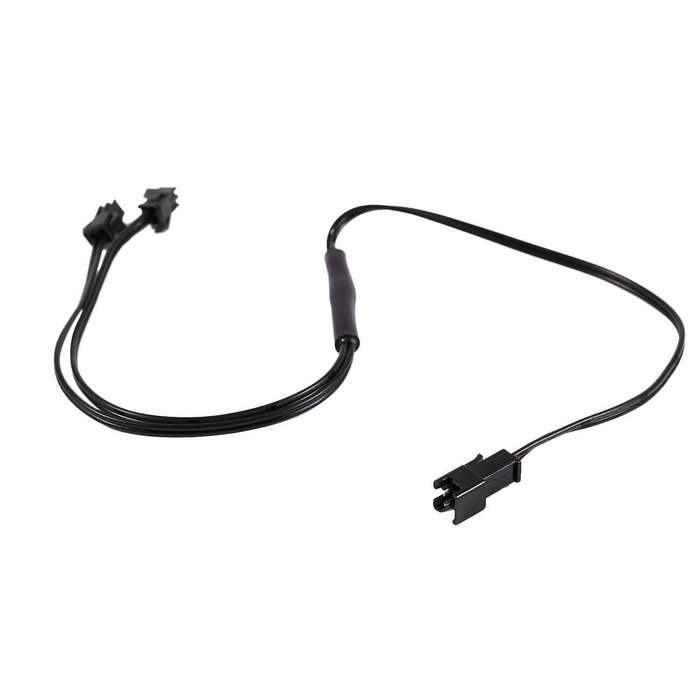 Female to Male 2 Pin Connector El Wire Inverter 2 Way Splitter Black