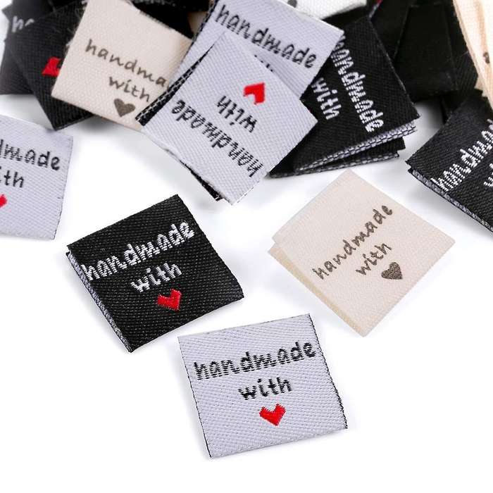 150 Pcs Handmade Sew-on Woven Clothing Labels for Clothes Dolls Hats