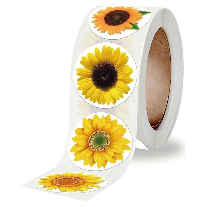 Sunflower Stickers, 1 Inch Self Sticker for Thanksgiving 8 Designs