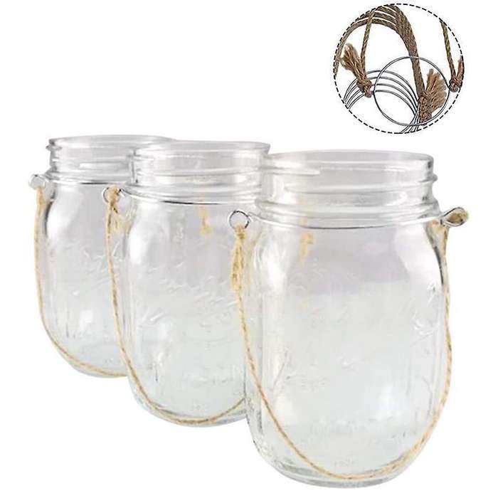 Hangers for Mason Jar,linen Rope Handles for 70mm Wide Mason Jars