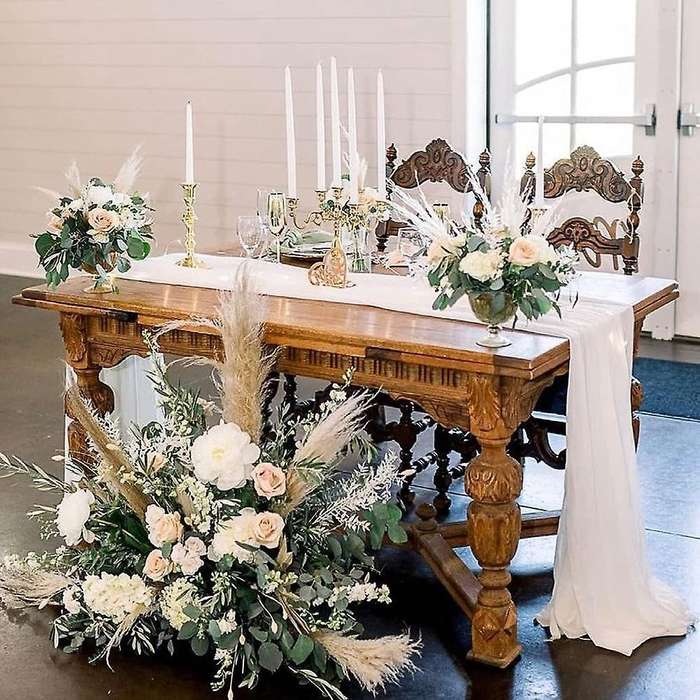 Table Runner 27x118 Inches Wedding Table Decorations White