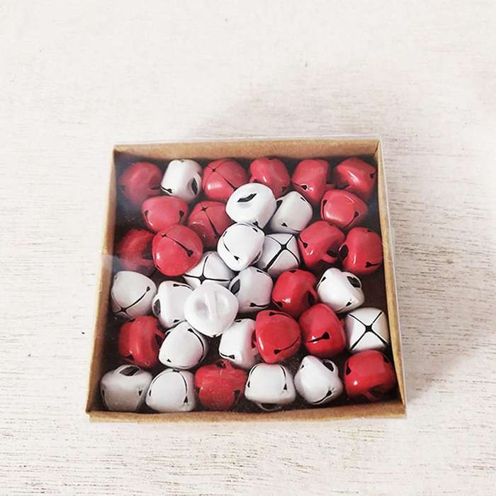 36pcs Red and White Jewelry Making Accessories Set Christmas Bell