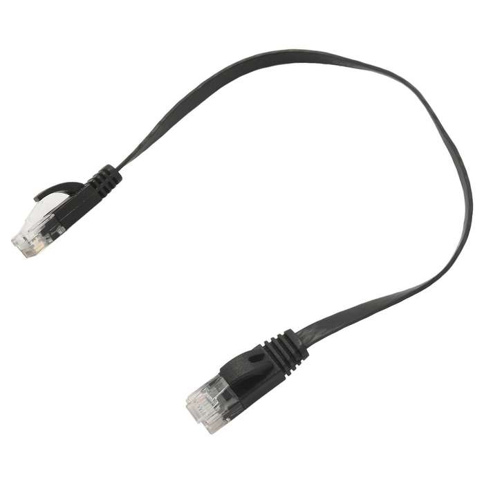 6 Pcs 1 Ft Flat Internet Network Cable with Snagless Rj45 Connectors