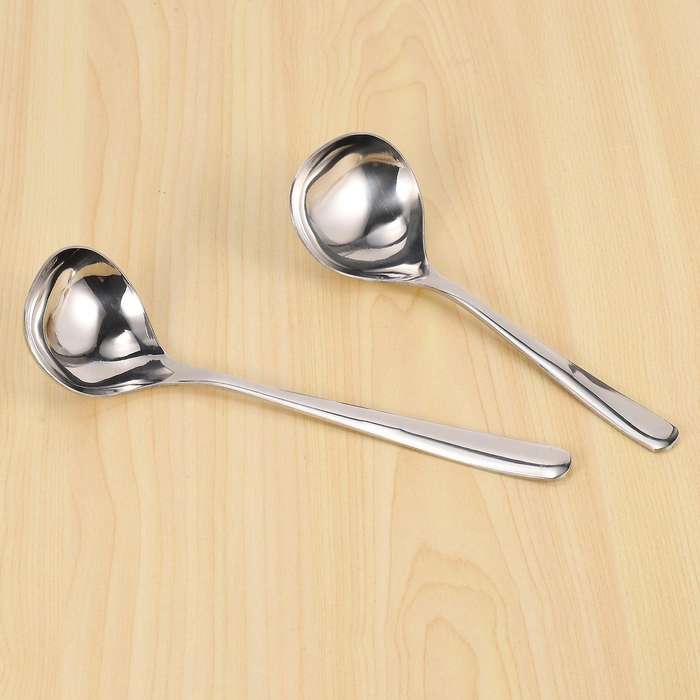 Spoon Rice Spoon Household Rice and Soup Spoon Stainless Steel, 2pcs