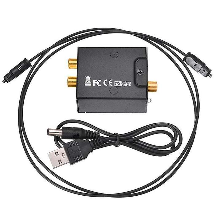 Digital to Analog Audio Converter Optical Fiber Audio Decoder