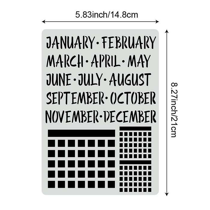 16pcs Journal Stencils Set for Journal Stencils A5 Dotted Journals