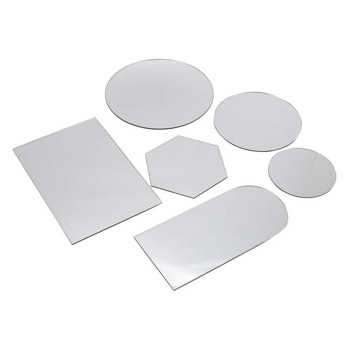 6pc Photo Props Acrylic Mirror Reflection Board Geometric Shape Props