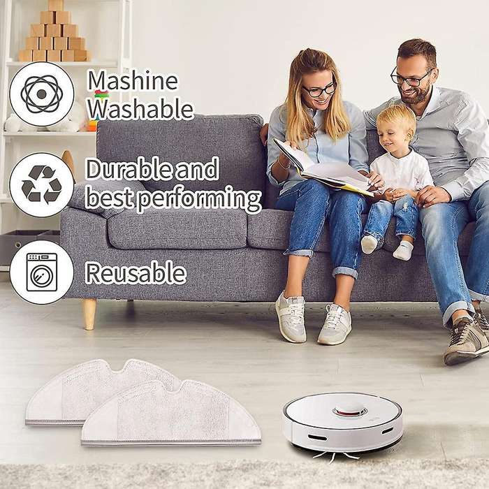 8 Microfiber Cloths for Xiaomi Roborock S5 Max S6 Pure S50 S51