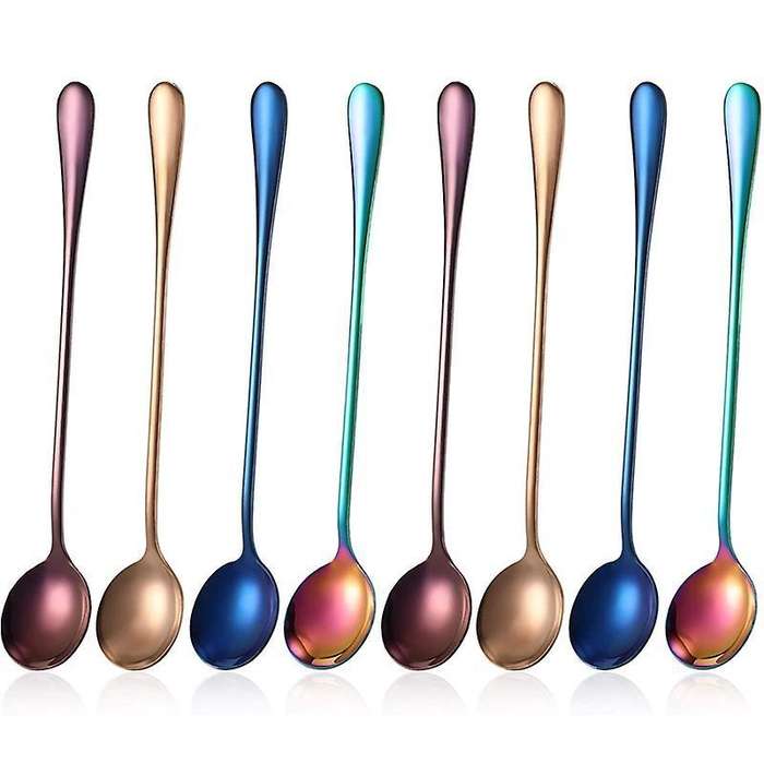 Mixing Spoons for Mixing Coffee, Milkshake, Cold Drink, 8 Pieces