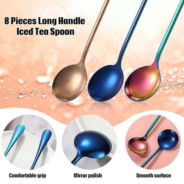 Mixing Spoons for Mixing Coffee, Milkshake, Cold Drink, 8 Pieces