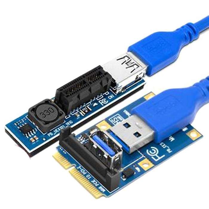 Pci-e Extender Pci E 1x to 1x Riser Usb 3.0 Cable Sata Power Working