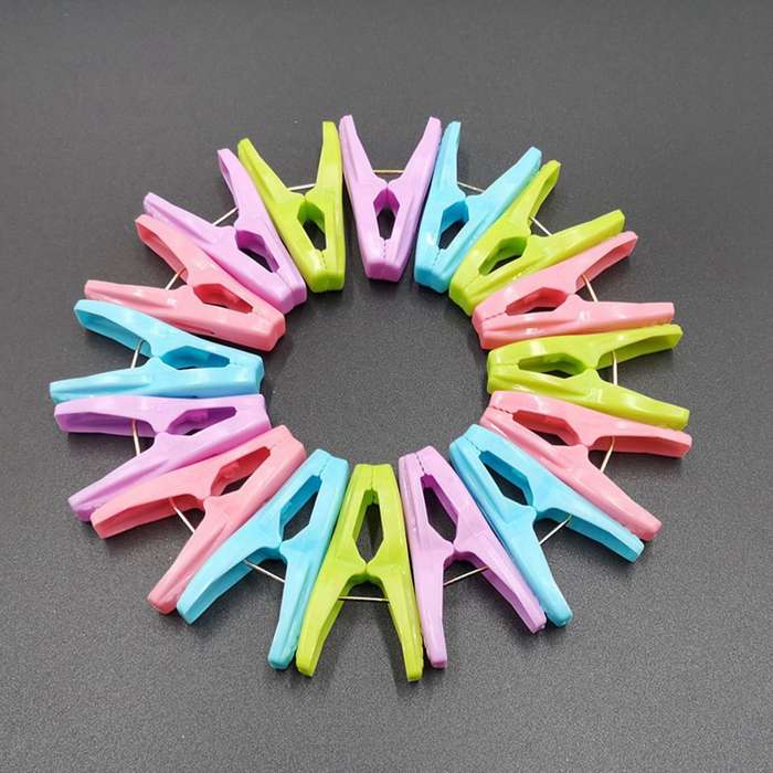 40 Plastic Windproof Clips, Multi-function Drying Clips