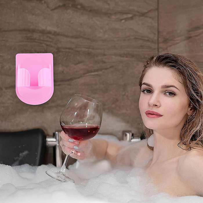 Shower Drink Holder,wine Glass/beer/can/bottle/beverage Holder Pink