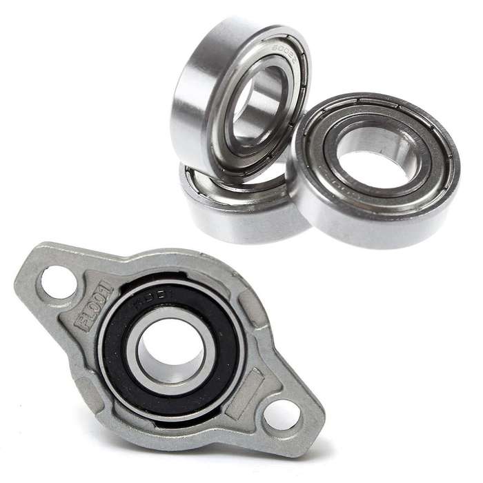 6002z 15 X 32 X 9 Mm Shielded Metal Ball Bearings 5 Pcs, Silver
