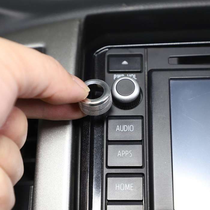 For-toyota Tacoma Car Center Console Volume Knob Car Styling Silver