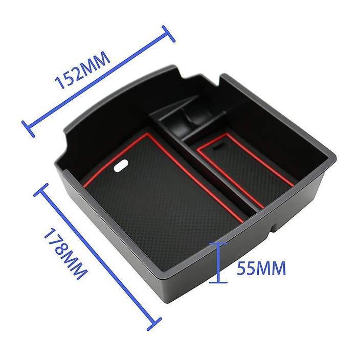 Car Central Console Armrest Storage Box Holder Red