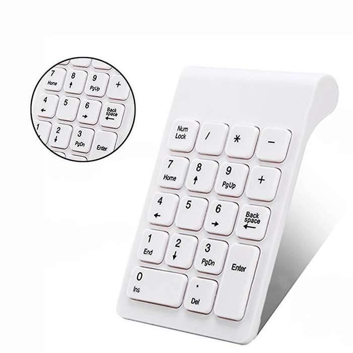 Wireless 2.4ghz 18 Keys Numeric Keyboard for Laptop Pc & Mac Black