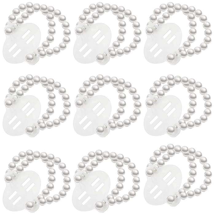 16pcs Elastic Pearl Wrist Bands Corsage Decor for Wedding Beach Party