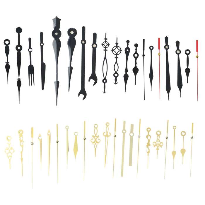 1set Diy Clock Hands Metal Aluminum Material Quartz Clock Accessory