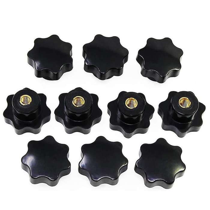 10pcs Knob Grip Star Shape M8 Female Thread Clamping for Machine Tool