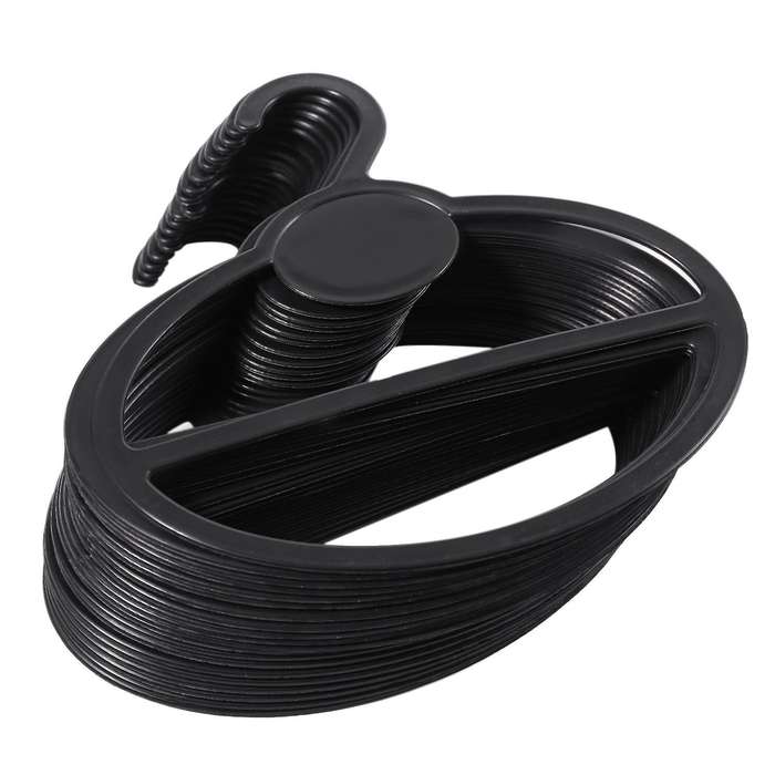 20x Scarf Shawl Oval Plastic Hangers Black 13.5cm12.5cm13.5cmx1.9cm