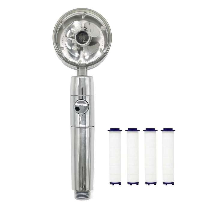 Propeller Shower Head,shower Head with Hose Shut Off & Holder Filter