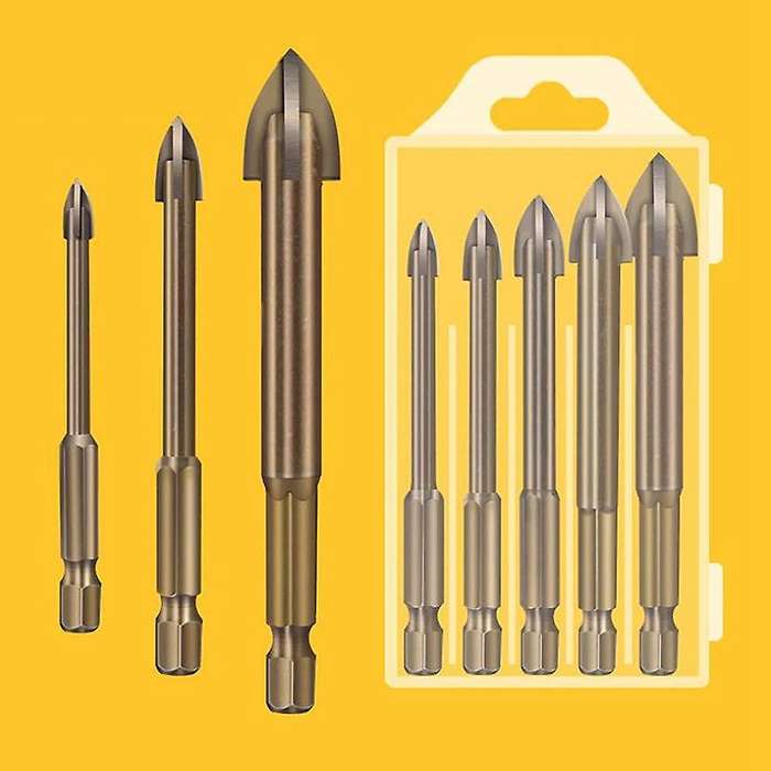 5pcs Universal Drilling Tool,cross Drill Bit,for Ceramic Tile Wall