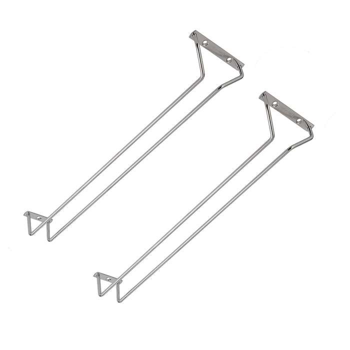 17-inch Stainless Steel Wine Glass Rack, for Kitchen,2 Pcs