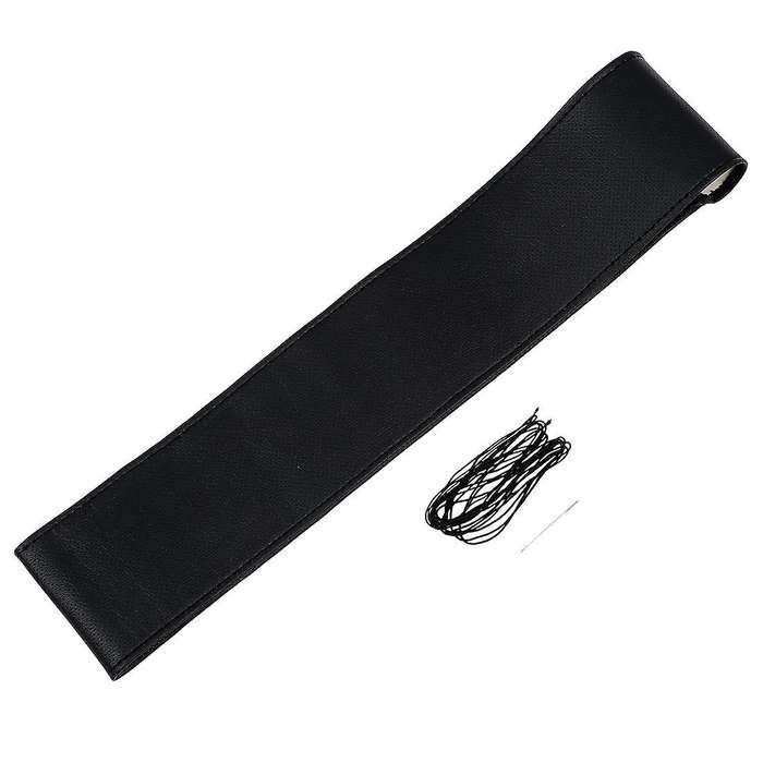 Faux Leather Diy Car Steering Wheel Cover with Needles and Thread