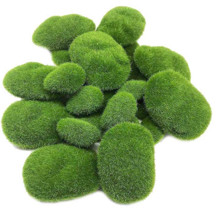 25 Pieces Artificial Moss Rocks,for Floral Arrangements, and Crafting