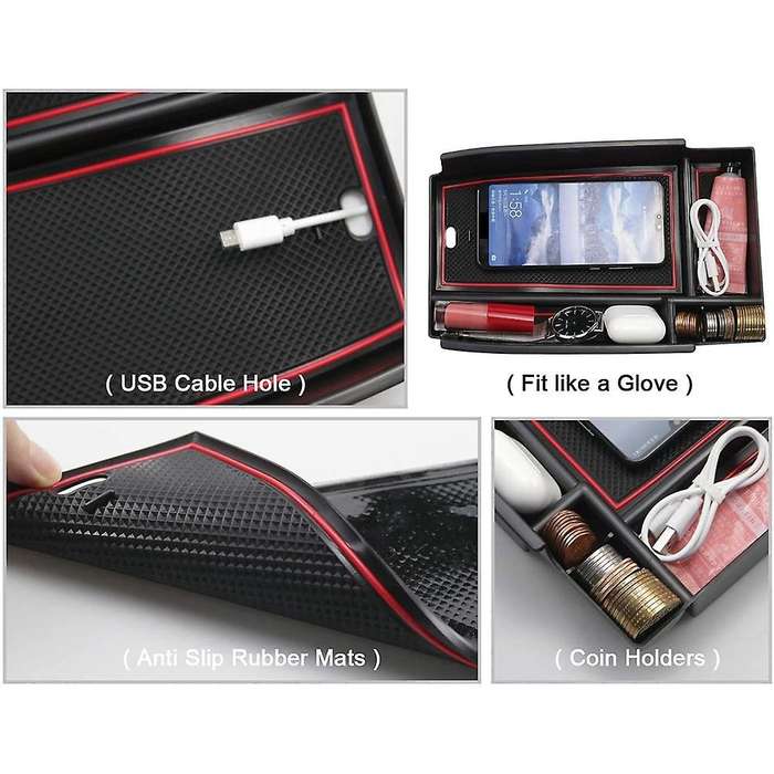 Center Console Organizer Tray for 2021 Sport Escape 2020-2022 (red)