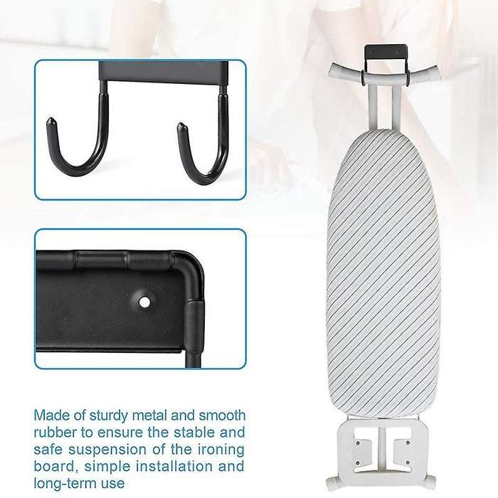 Wall Mounted Holder, Large & Small Ironing Board (matte Black)