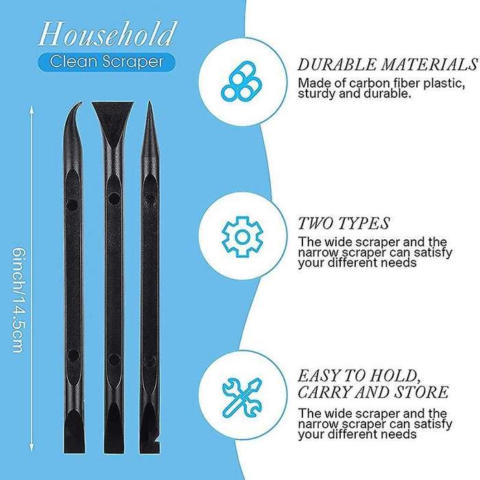 9 Pcs Scratch Free Plastic Scraper Tool Multipurpose Label Scraper