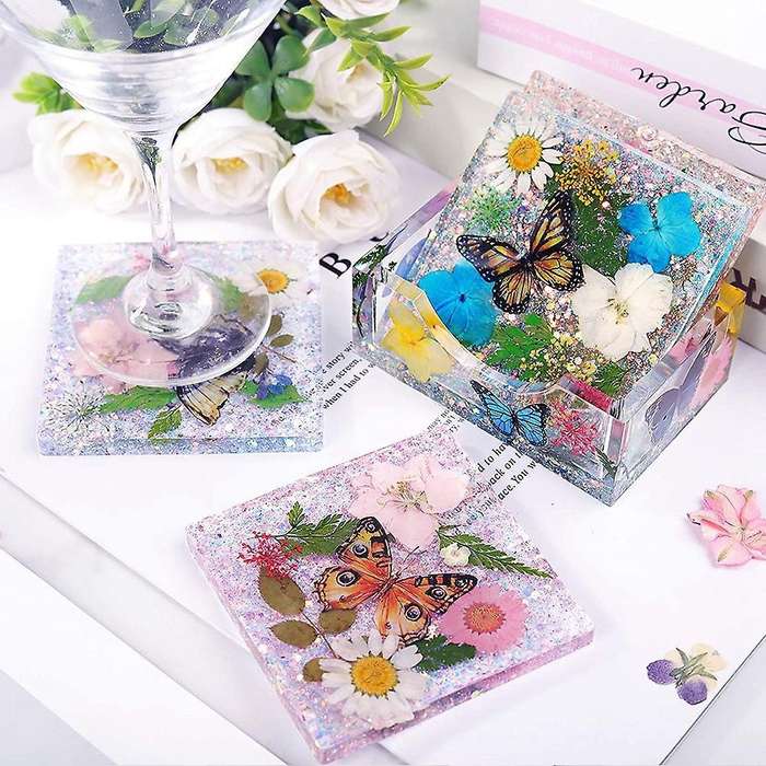 Silicone Coaster Molds for Resin Casting, Cups Mats, Home Decoration
