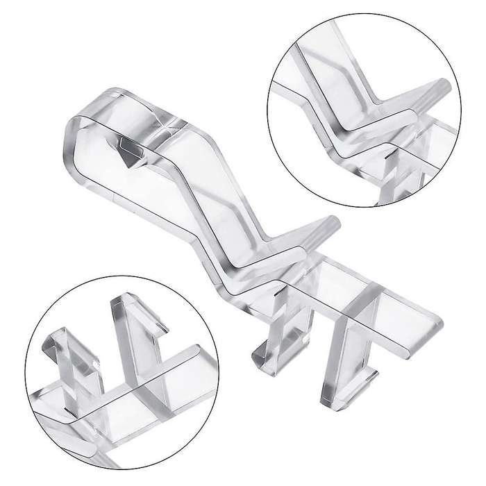 2.1 Inch Valance Clips Window Blind Clips Clear Plastic (20 Pieces)