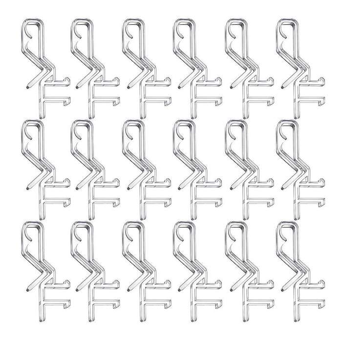 2.1 Inch Valance Clips Window Blind Clips Clear Plastic (20 Pieces)