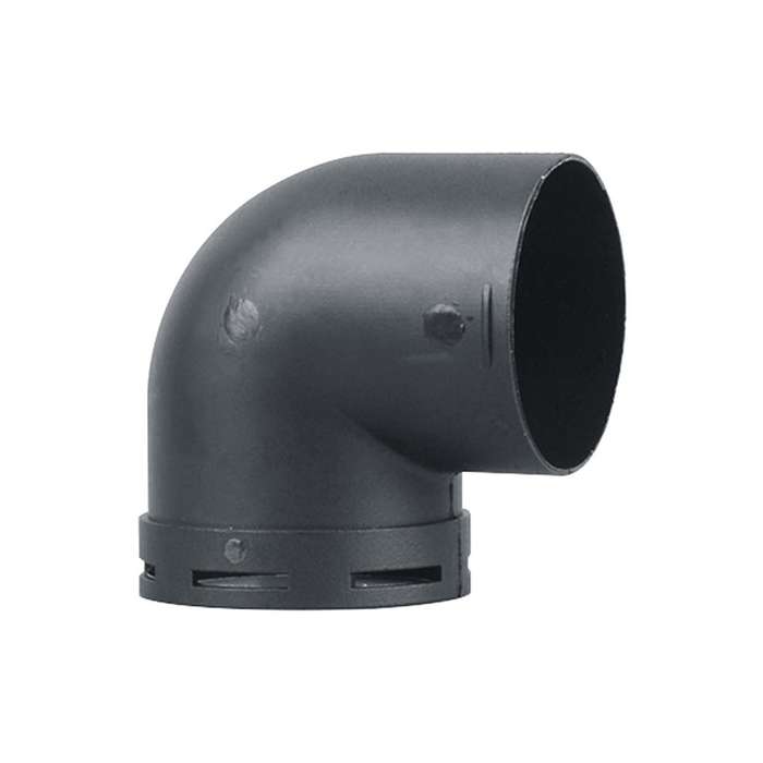 75mm Car Heater Air Ducting Pipe Elbow Outlet Connector Black Plastic