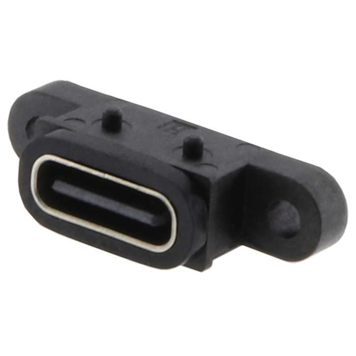 10pcs Type-c 2p Waterproof Female Seat with Double-ear Screw Holes
