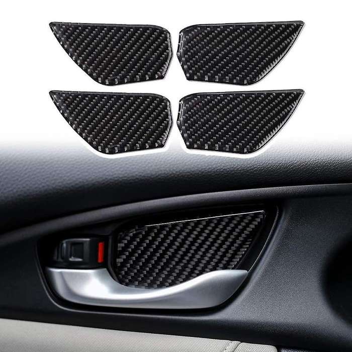 Car Carbon Fiber Door Wrist Trim Inner Door Handle Decoration Cover
