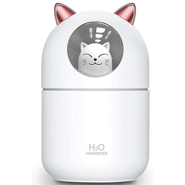 Cute Cat Cool Mist Humidifier for Home,cat Night Light White