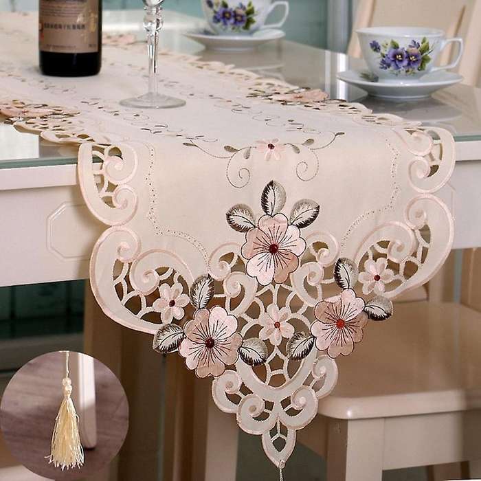 Embroidered Table Spreader Home Furnishing Rectangular Table Towel